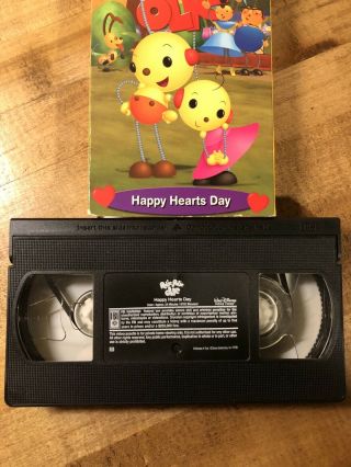 RARE DISNEY PLAYHOUSE ROLIE POLIE OLIE HAPPY HEARTS DAY VHS VIDEO TAPE CARTOON 3