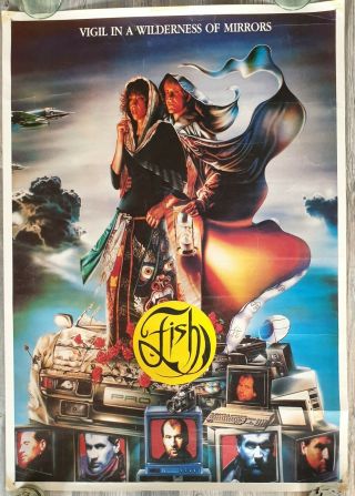 Marillion / Fish Vintage Old 1988 Tour Poster,  Rare