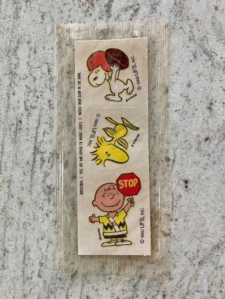 Rare Vintage Snoopy Peanuts Stickers Ufs Inc.  - Glow In The Dark (package)