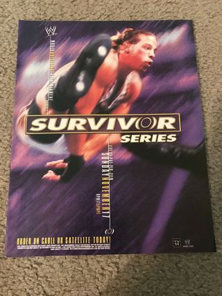 Vintage 2002 Wwe Survivor Series Poster Print Ad Rob Van Dam Wwf Rare