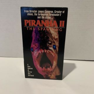 Piranha Ii The Spawning [vhs] James Cameron Debut Rare Horror Htf,  Oop