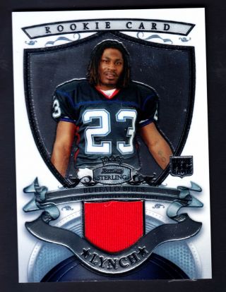 2007 Bowman Sterling Marshawn Lynch Bsrr - Ml Jersey Card Rookie Authentic Rare