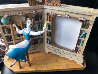Disney Beauty And The Beast Photo Frame Belle In The Library Rare