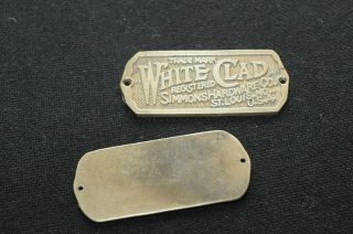White Clad Ice Box Brass Plaque