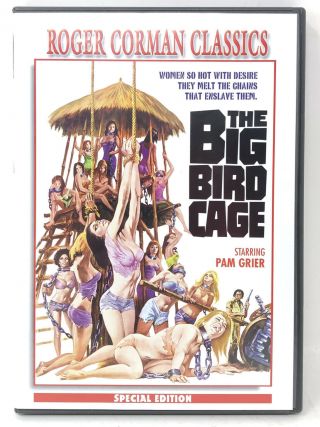 Likenew Rare Oop Roger Corman Classic Pam Grier The Big Bird Cage Movie Dvd 1972