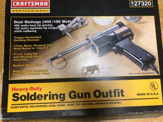 Rare Craftsman 400/150 Watt Soldering Gun 927320 (Wall Lenk LG400C) 3