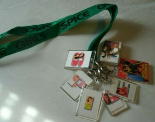 Rare Vintage Spice Girls Lanyard With Key Rings,  Mini Notepad And Address Book