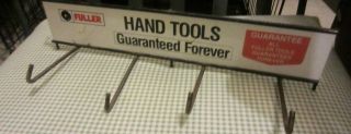 Vtg Fuller Hand Tools Guaranteed Forever Metal Sign Display Rack Hardware Store