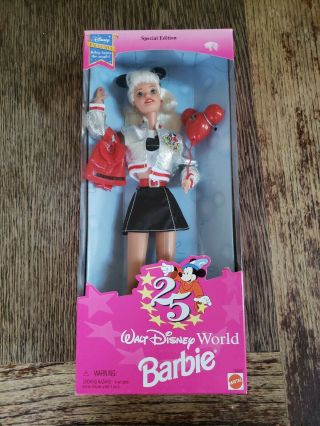 Vintage Walt Disney World 25th Barbie Doll 16525 Nrfb 1996 Exclusive Special Ed.