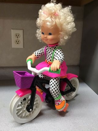 Vintage 1991 Kenner Stacy Two Wheeler Doll - Bike - Training Wheels