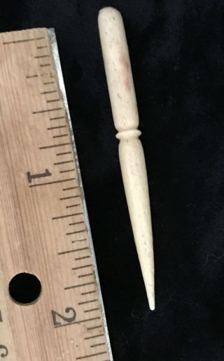 Vintage ANTIQUE BOVINE BONE Carved Toothpick SPIKE SPEAR TOOTH PICK 2