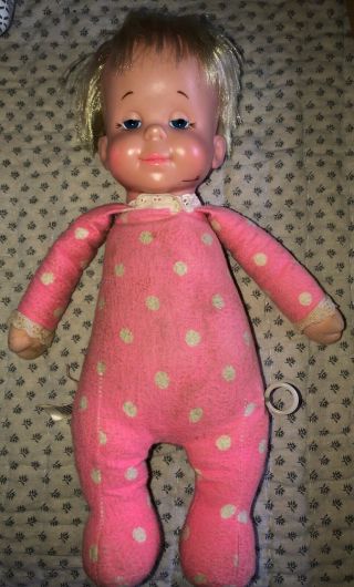 Vtg Mattel Baby Drowsy Doll (doesn’t Speak.  Garbled)