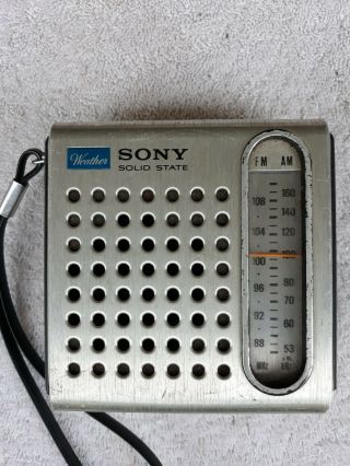 Rare Vintage Sony Weather Am Fm Radio Solid State Model Tfm - 3950w.