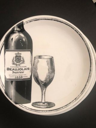 6 Rare Magenta M Rae Dunn 1st Edition Snack Wine Cheese Bottle Corkscrew Plates