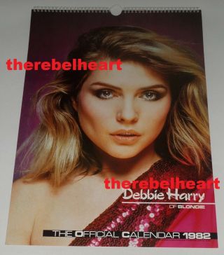 Debbie Harry 1982 Official Uk Calendar Rare Promo Photos Blondie Deborah - Rare