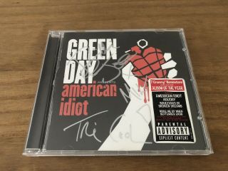 Green Day Signed Cd American Idiot Rare Rock Pop Cds Autographs Billie Joe