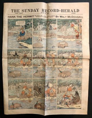 Antique June 30,  1912 Chicago Sunday Record - Herald Newspaper Comics,  Foxy Grandpa