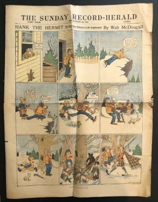 Antique Dec.  24,  1911 Chicago Sunday Record - Herald Newspaper Comic Section,  Percy