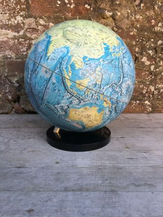 Vintage National Geographic Physical Globe Map On Stand Rare 1979 Cond