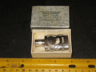 Vintage Perfume Bottle,  Sterling Silver Lace On Glass,  Artisan Silversmith Jm,  2