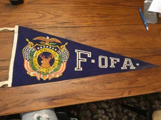 Antique Foresters Of America Felt Banner