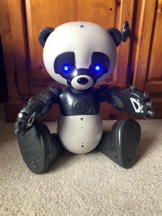 Rare 19 " Wow Wee 2007 Talking Panda Robot With 1 2 Software Cartridge