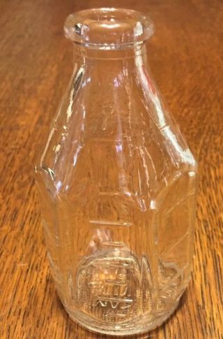 Antique / Vintage Pyrex Clear Glass Baby Nursing Bottle 4 Oz,  Circa 1940’s,  Usa,