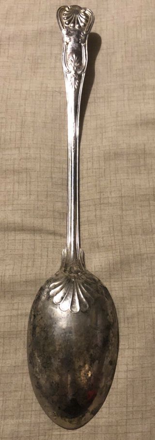 Vintage FB Rogers Italy Silver Plated 13” Big Serving Spoon 2