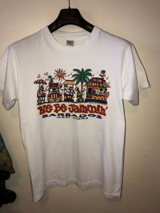 Mens Medium Ganzee Bob Marley Jamaica Barbados West Indies Rare T Shirt Jamming