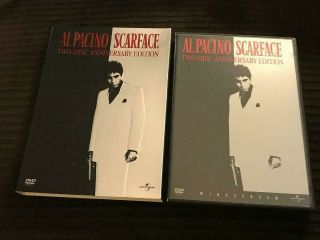 Scarface (2003,  Two - Disc Anniversary Edition) Rare Embossed Slipcover 2 Dvd Set