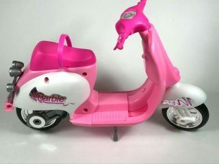 Vintage 1997 Barbie Pink White Motor Scooter Mattel
