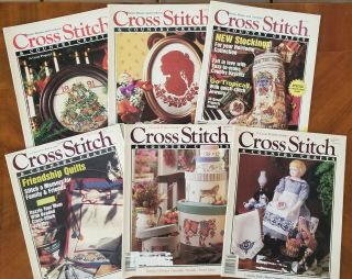 Rare Cross Stitch & Country Crafts Magazines - 6 Issues From 1991/full Year