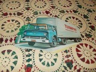 Vtg Eureka Truck Transportation Die Cut Cardboard Decoration Cutout Nos Rare