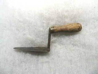Small Fine Finishing Tool Antique Vintage Wood Handle Trowel W.  Rose