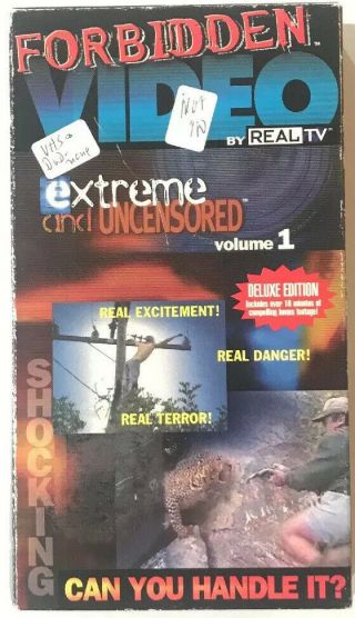 Forbidden Video Extreme And Uncensored Volume 1 (vhs 1998) Real Tv Rare Htf Oop