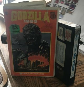 GODZILLA 1985 VHS Video Tape Roadshow Home Video RARE 3