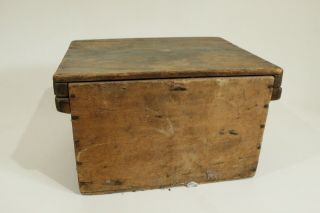 Antique Primitive Handmade Folk Art Wooden Box