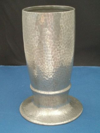 Antique Tudric Hammered Pewter Vase,  Made By Liberty & Co.  20 