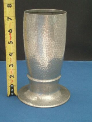 Antique Tudric Hammered Pewter Vase,  Made by Liberty & Co.  20 ' s - 30 ' s (01145) 2