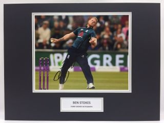 Rare Ben Stokes England Cricket Signed Photo Display,  Autograph