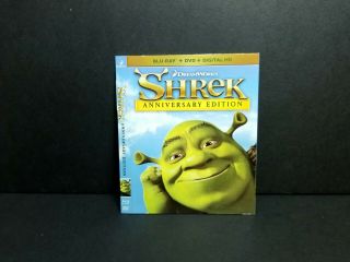 Shrek Anniversary Edition Blu - Ray Slipcover Only.  No Disc Or Case.  Oop Rare