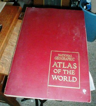 Vintage 1963 Edition Of The National Geographic Atlas Of The World Red Cover