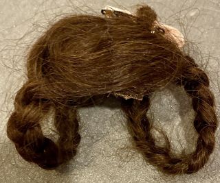 Antique 8” Human Hair Doll Wig For French And German Dolls