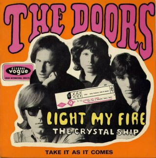The Doors Light My Fire Rare 1967 French 3 - Track 7 " Vinyl Single In Pic.  Slve