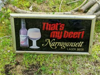 Vintage Rare Narragansett Lager Beer Bar Sign Retro Cool That 