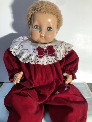 Vintage Effanbee Composition Sweetie Pie Flirty Eye Baby Doll 24 " So Adorable