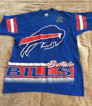 Buffalo Bills Shirt Salem Brand Vintage Rare Football Nfl 90’s