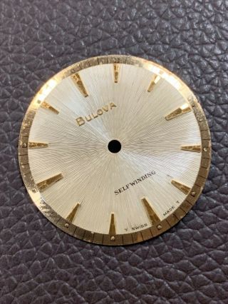 Vintage Bulova Mans 23 Jewel Automatic Self Winding Watch Wristwatch Dial