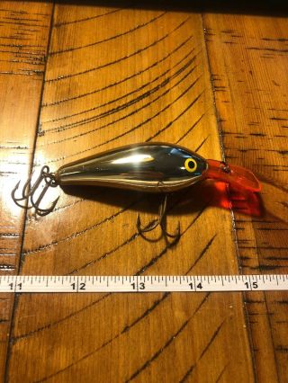 Rapala Rattling Fat Rap Rfr - 7 Ch Chrome/red Lip Made In Finland Rare