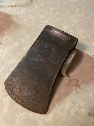 Vtg Rare 3 Lb Steel Single Bit Axe Head Tool Marked Portland Maine Me 1842 Usa